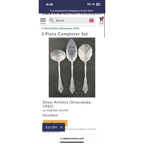 3-Piece Oneida Silver Artistry Silverplate Serving Set - Picture 1 of 5